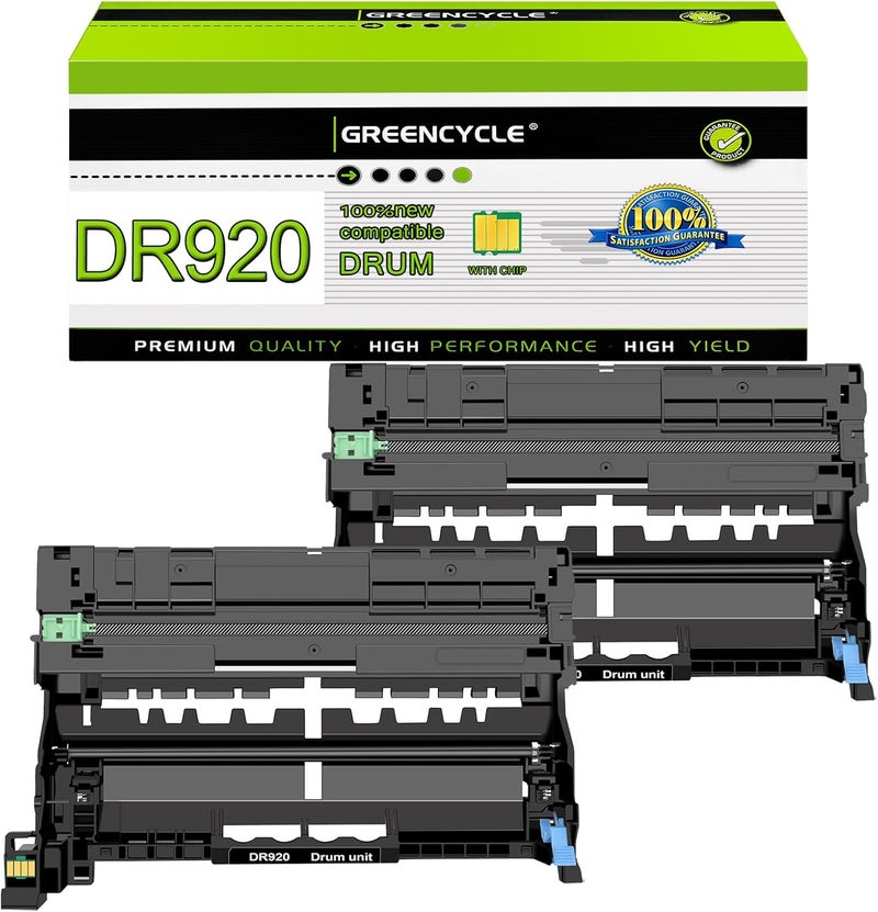 Greencycle DR920 DR-920 Drum Unit 2 Pack Black Compatible Replacement for Brother DR-920 DR 920 use with HL-L5210DN L6210DW L5210DW L5215DW L6217DW L6310DW L6415DW MFC-L5710DN L5710DW L5715DW L5915DW Printer - Image 1